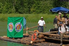 Float ride on the river Loisach and Isar in Germany